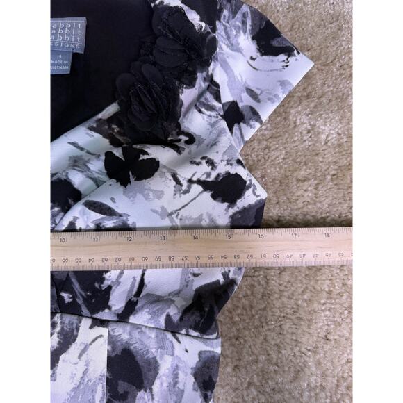 Rabbit Rabbit Rabbit Womens Dress Size 4 Midi Floral Retro Art Boho E114 - Picture 8 of 11